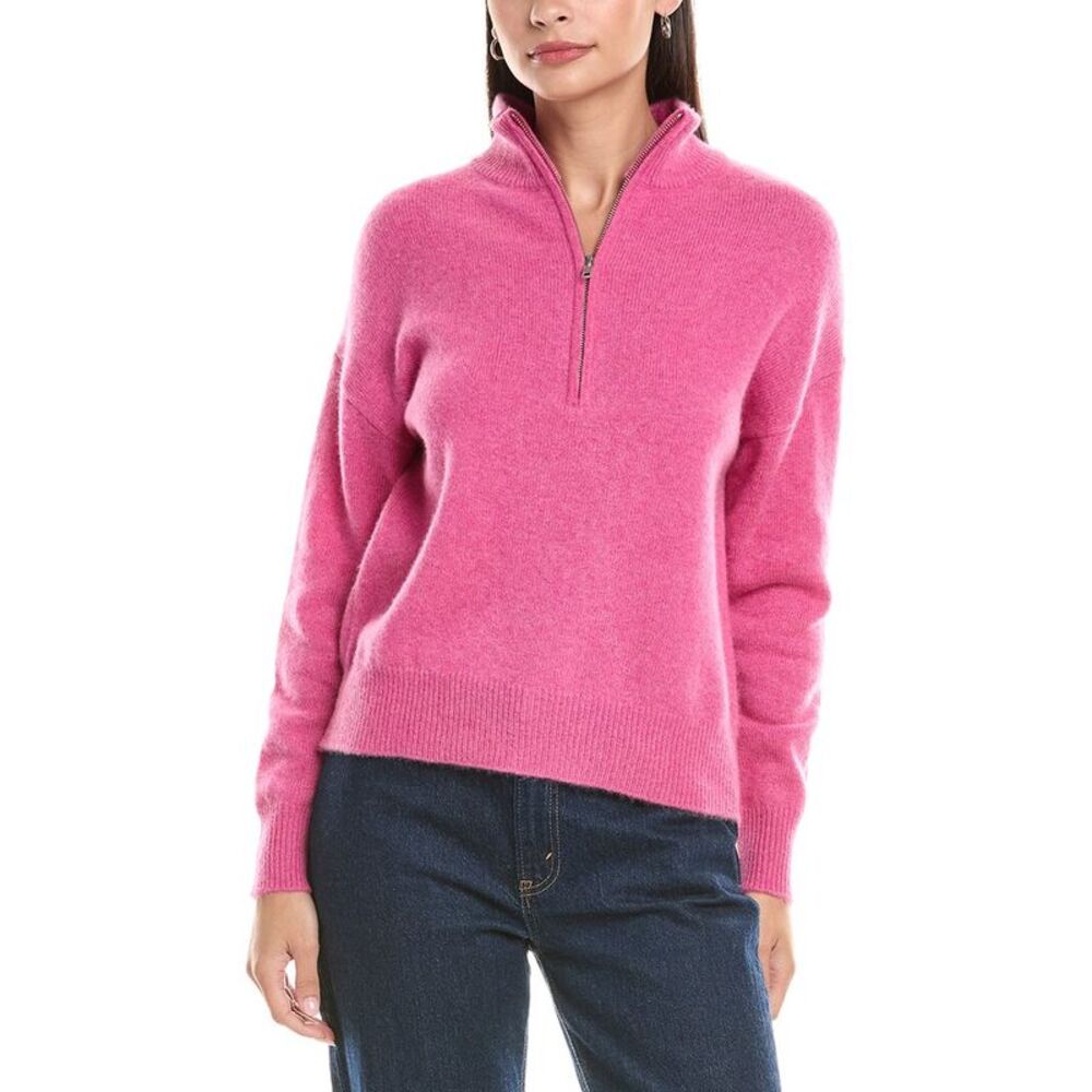 The Cashmere Project Womens  Cashmere 1/4-Zip Pullover, Pink